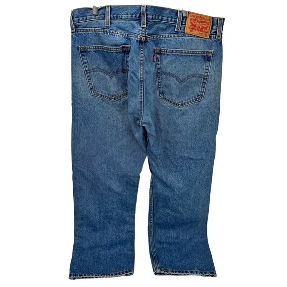 Levi's 505 Jeans Mens 38x30 (38x29 ACTUAL) Regular Fit Straight Leg Blue Denim - Picture 3 of 10